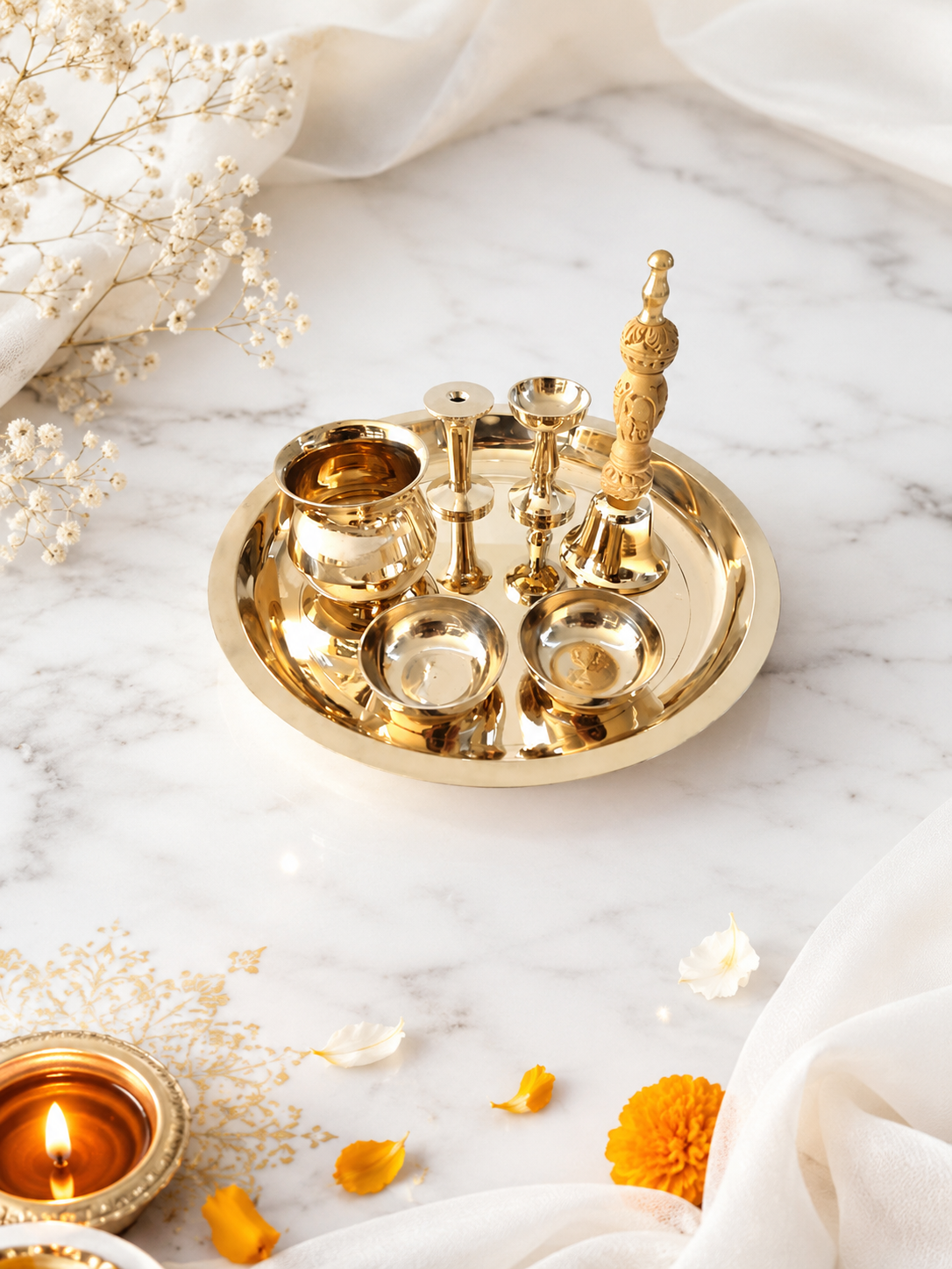 Pooja Sets - Sacred Bronze Pooja Items Ahmedabad